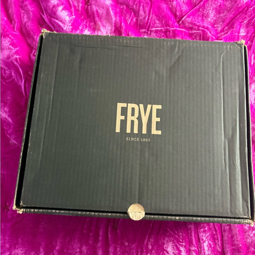 Frye Black Shoe Box with Whiskey Label